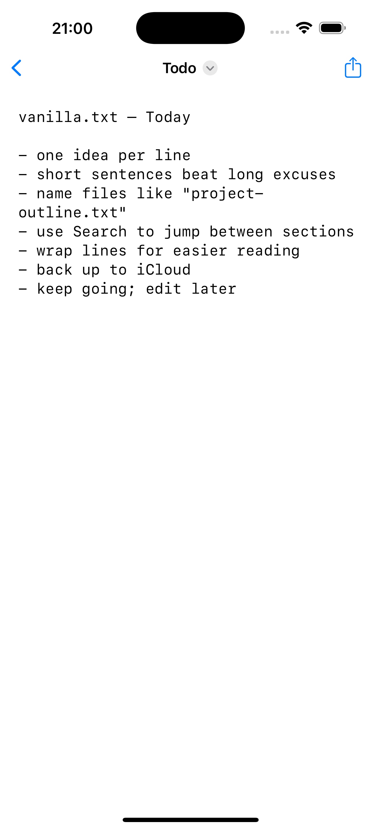 vanilla.txt - ミニマリストなテキストファイル txt アプリ